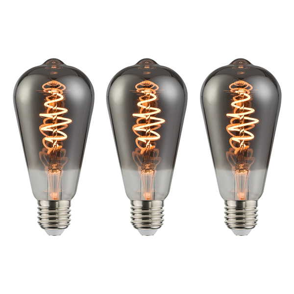 Leuchtmittel Armaille (3er-Set) - Glas / Metall - 3-flammig