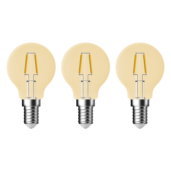 Leuchtmittel Ambonil (3er-Set) - Glas / Metall - 3-flammig
