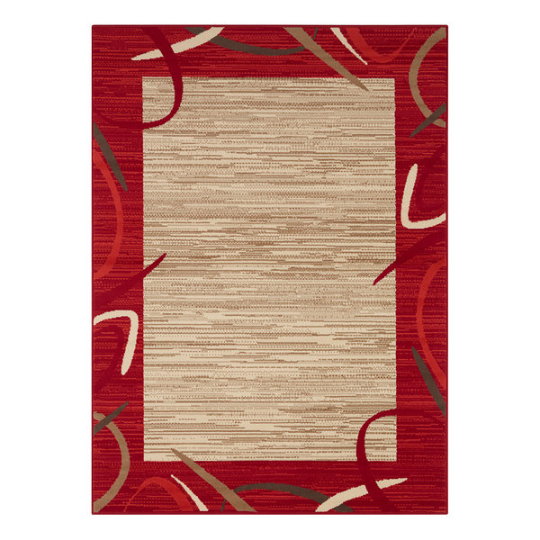 Kurzflorteppich Bezons - Rot - 80 x 150 cm