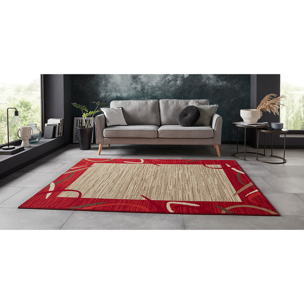 Kurzflorteppich Bezons - Rot - 80 x 150 cm