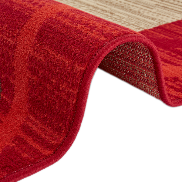 Kurzflorteppich Bezons - Rot - 80 x 150 cm