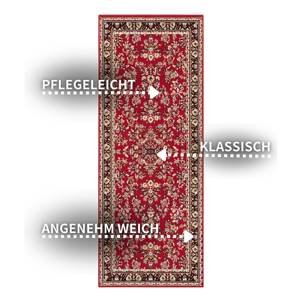 Kurzflorteppich Cublize I - Polypropylen - Rot - 80 x 150 cm