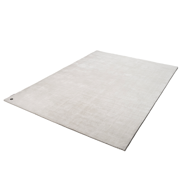 Kurzflorteppich Shine - Viskose - Weiß - 85 x 155 cm