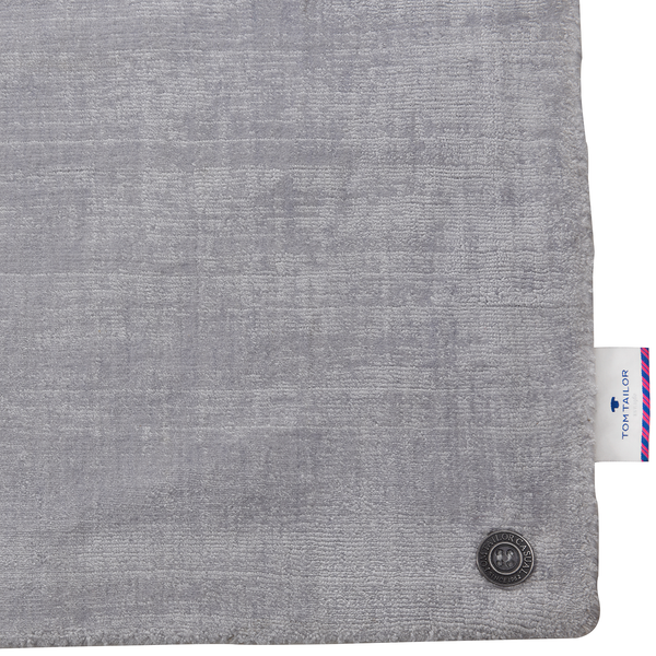 Kurzflorteppich Shine - Viskose - Silber - 65 x 135 cm