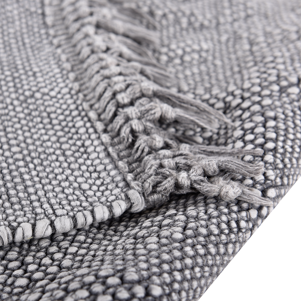 Badteppich Vintage - Baumwolle - Anthrazit - 60 x 100 cm