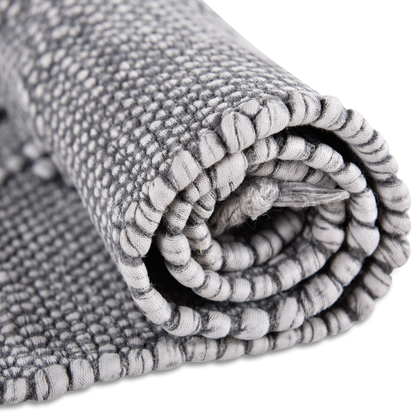 Badteppich Vintage - Baumwolle - Anthrazit - 60 x 100 cm