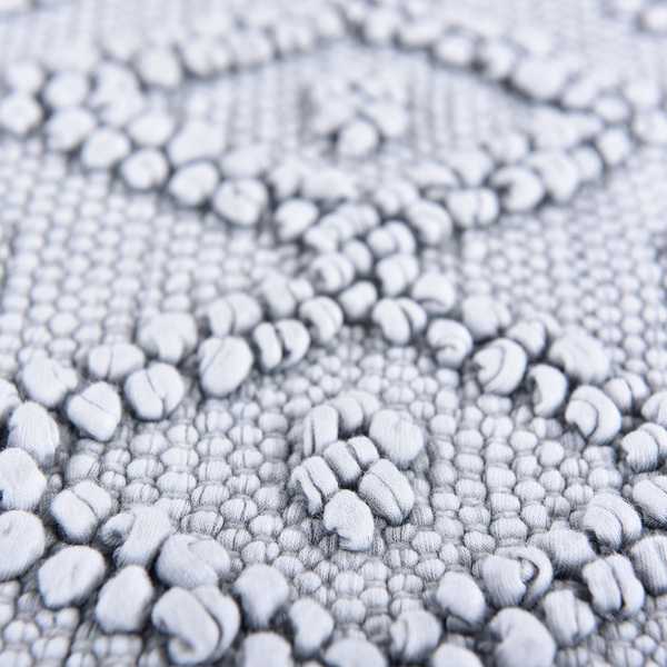 Badteppich Vintage - Baumwolle - Lichtgrau - 70 x 160 cm