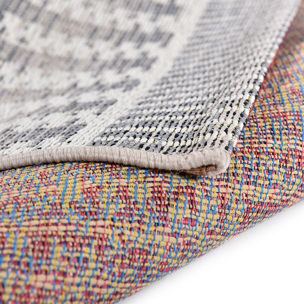 Outdoorteppich Funky Geometric - Kunstfaser - Beige - 60 x 100 cm