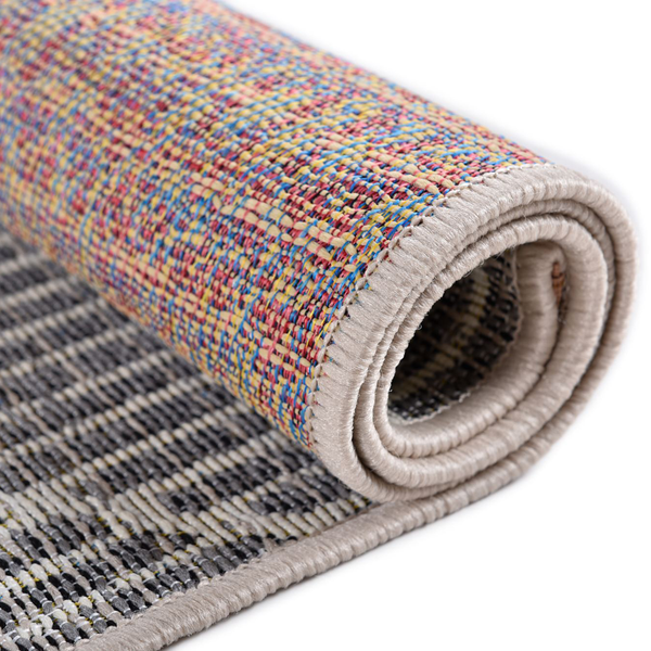 Outdoorteppich Funky Geometric - Kunstfaser - Beige - 60 x 100 cm