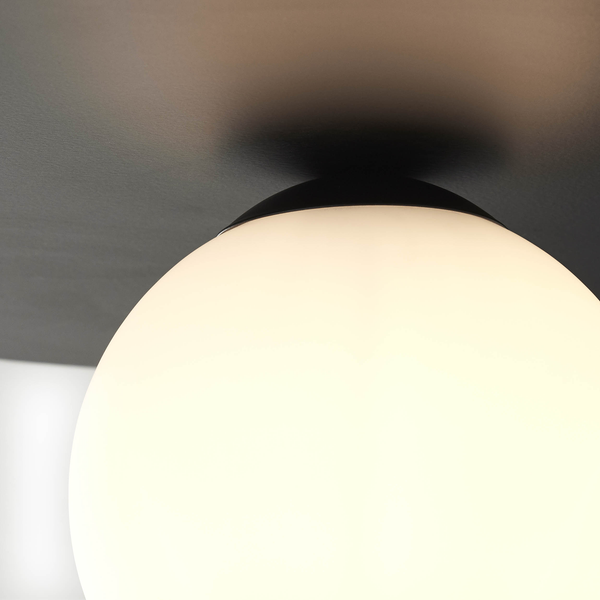 Deckenleuchte Zon - Satiniertes glas / Eisen - 1-flammig