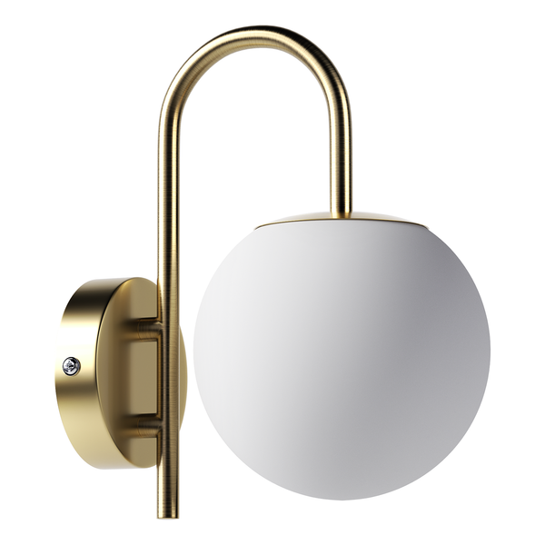 Wandleuchte Le Russey - Opalglas / Eisen - 1-flammig