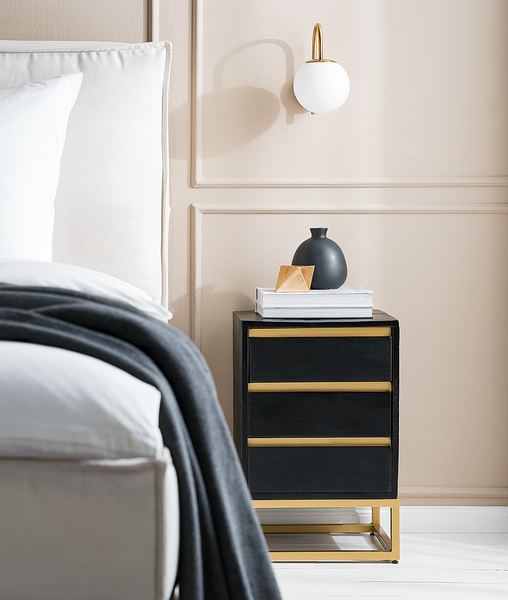 Wandleuchte Le Russey - Opalglas / Eisen - 1-flammig