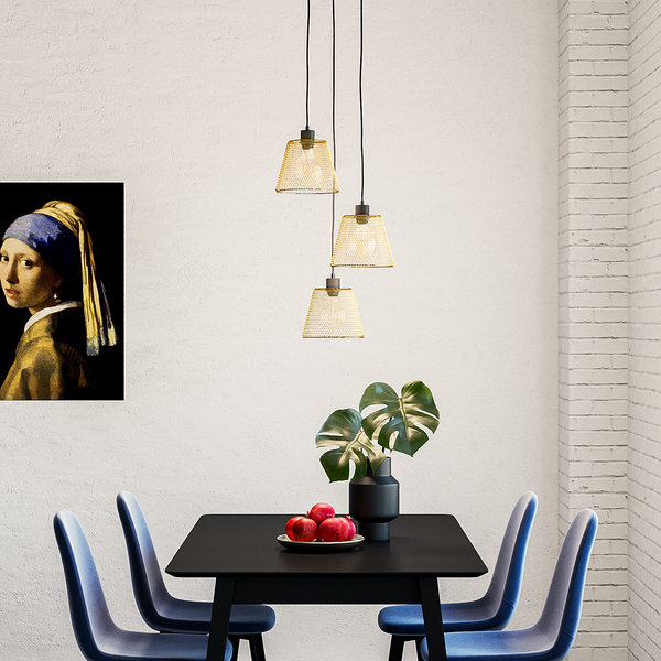Pendelleuchte Le Vigan - Eisen - 3-flammig - Gold