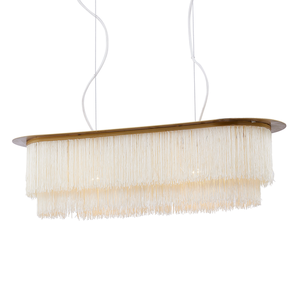 Pendelleuchte Le Roux II - Baumwollstoff / Eisen - 3-flammig