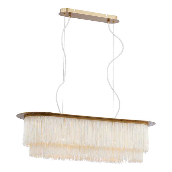 Pendelleuchte Le Roux II - Baumwollstoff / Eisen - 3-flammig