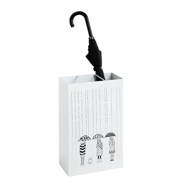 Schirmständer Le Perrier - Metall - Weiß - Breite: 30 cm