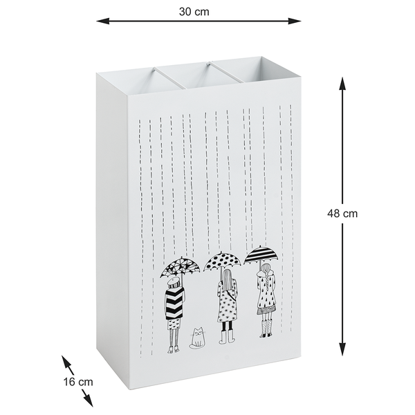 Schirmständer Le Perrier - Metall - Weiß - Breite: 30 cm
