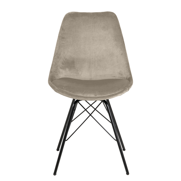 Polsterstuhl Bonito 2er-Set - Samt Vilda: Sand