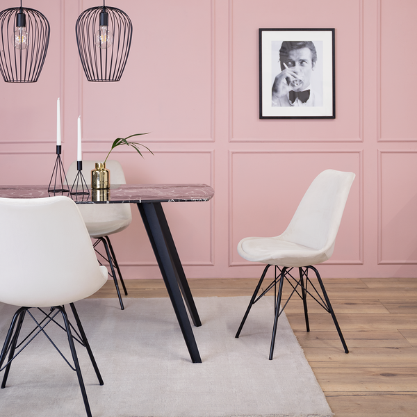 Polsterstuhl Bonito 2er-Set - Samt Vilda: Sand