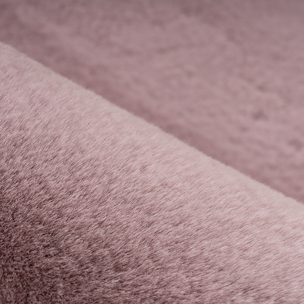 Hochflorteppich Rabbit Light 500 Rund - Kunstfaser - Rosa - Durchmesser: 120 cm