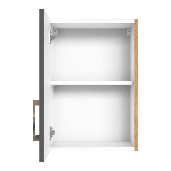Hängeschrank Sorrento I - Grau / Wotaneiche Dekor - Breite: 40 cm