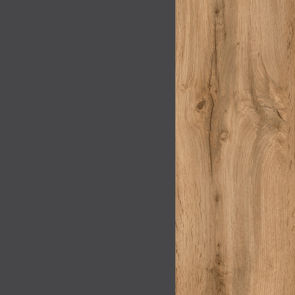 Hängeschrank Sorrento I - Grau / Wotaneiche Dekor - Breite: 40 cm