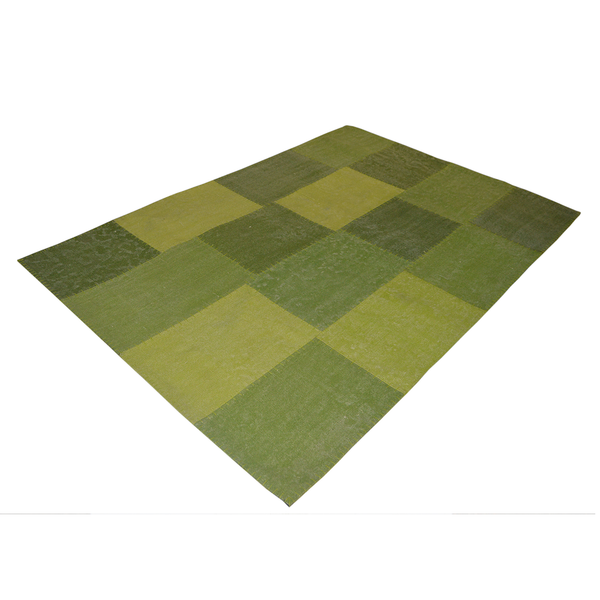 Kurzflorteppich Lyrical I - Baumwolle - Grün - 120 x 170 cm