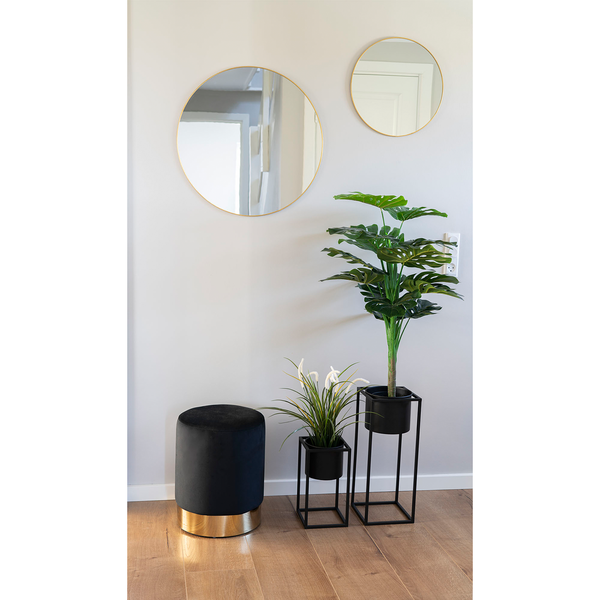 Kunstpflanze Monstera - Kunststoff - Grün - Höhe: 90 cm
