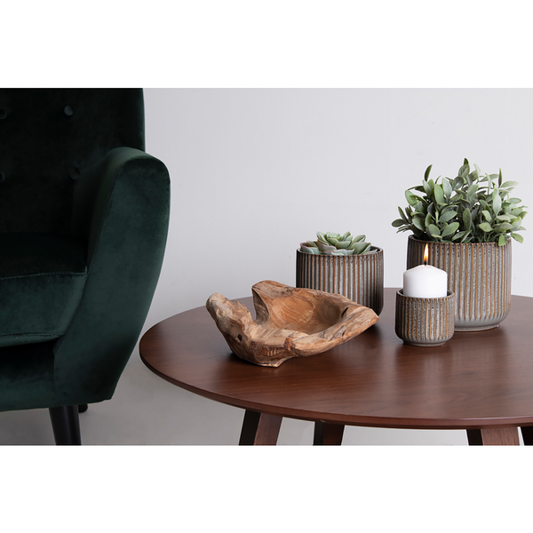 Schale Rio - Teakholz - Braun - Durchmesser: 20 cm
