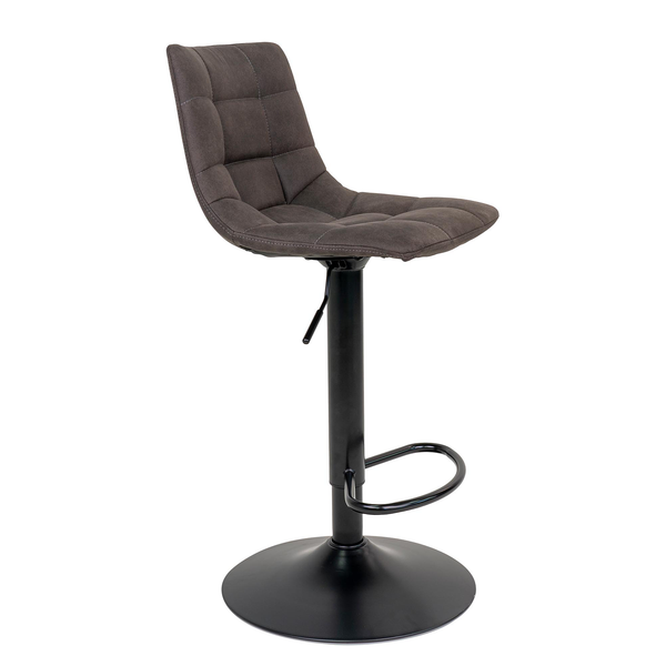 Barstuhl Bazian (2er-Set) - Microfaser / Stahl - Taupe