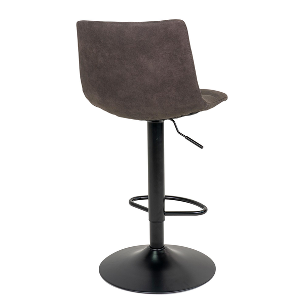 Barstuhl Bazian (2er-Set) - Microfaser / Stahl - Taupe