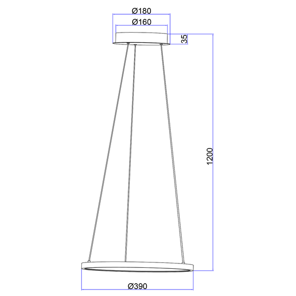LED-Pendelleuchte Ralph I - Polypropylen / Eisen - 1-flammig