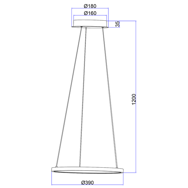 LED-Pendelleuchte Ralph II - Polypropylen / Eisen - 1-flammig
