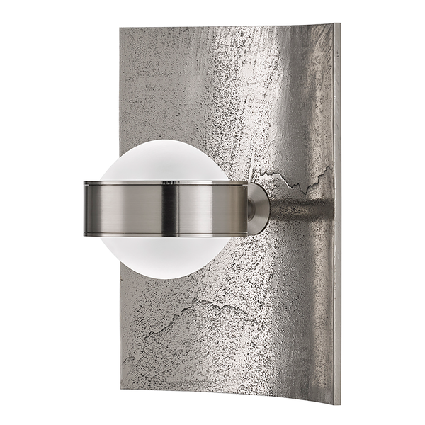 LED-Wandleuchte Braffais - Glas / Eisen - 1-flammig