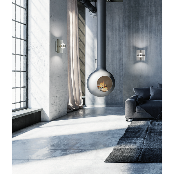 LED-Wandleuchte Braffais - Glas / Eisen - 1-flammig