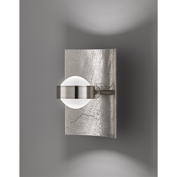 LED-Wandleuchte Braffais - Glas / Eisen - 1-flammig