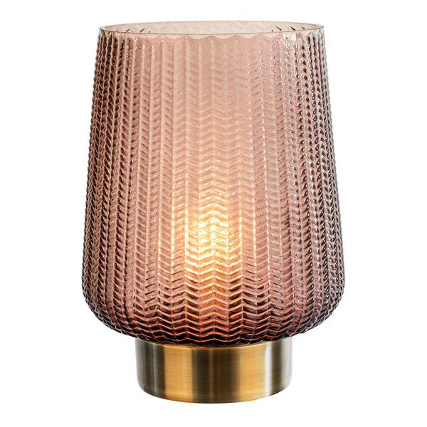 LED-Tischleuchte Fancy Glamour - Klarglas / Messing - 1-flammig