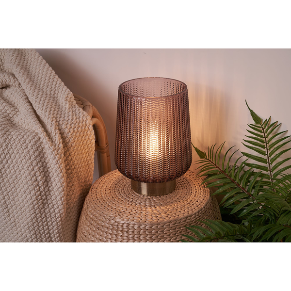 LED-Tischleuchte Fancy Glamour - Klarglas / Messing - 1-flammig