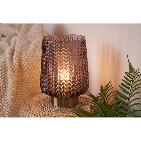 LED-Tischleuchte Fancy Glamour - Klarglas / Messing - 1-flammig