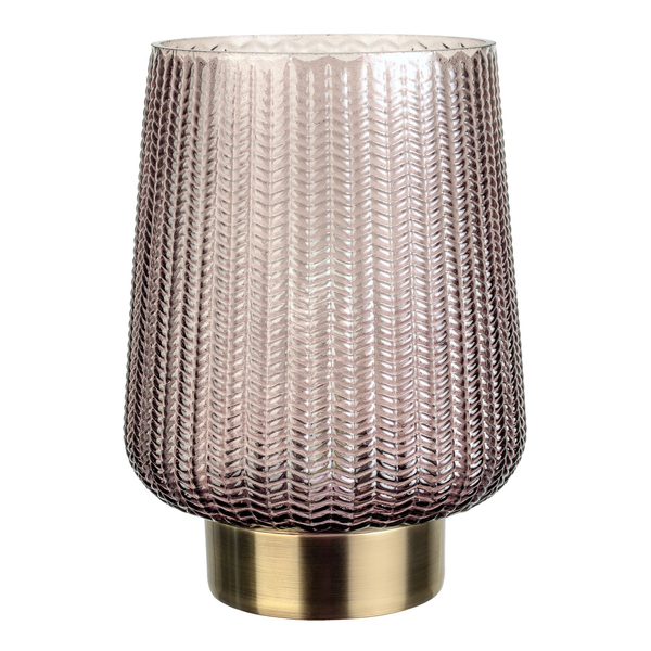 LED-Tischleuchte Fancy Glamour - Klarglas / Messing - 1-flammig