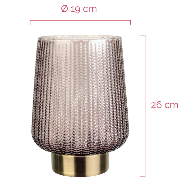 LED-Tischleuchte Fancy Glamour - Klarglas / Messing - 1-flammig