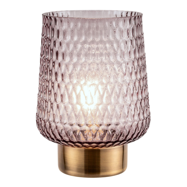 LED-Tischleuchte Sparkling Glamour - Klarglas / Messing - 1-flammig