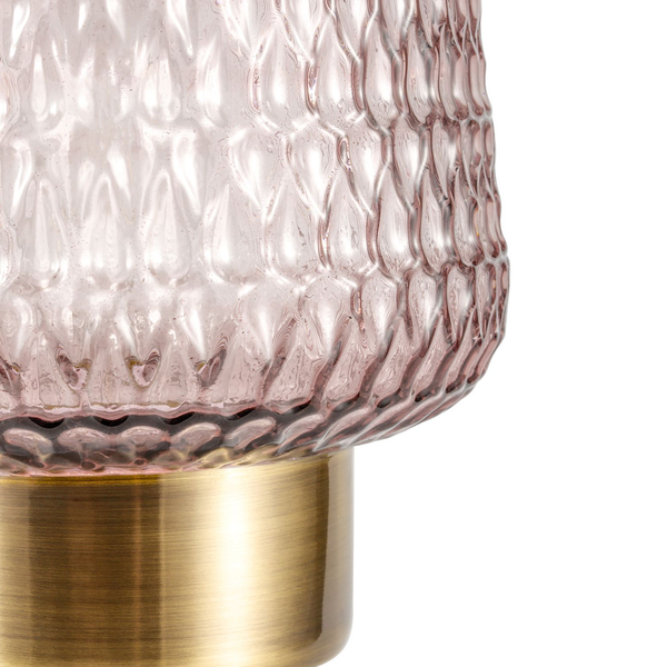 LED-Tischleuchte Sparkling Glamour - Klarglas / Messing - 1-flammig