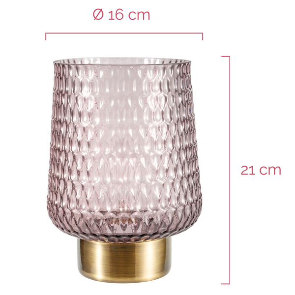 LED-Tischleuchte Sparkling Glamour - Klarglas / Messing - 1-flammig