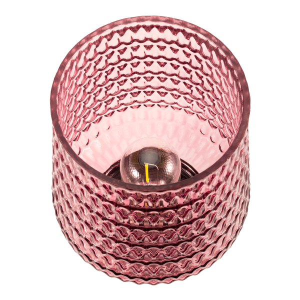 LED-Tischleuchte Rose Glamour - Klarglas / Messing - 1-flammig