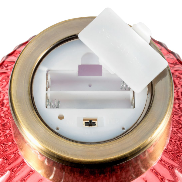 LED-Tischleuchte Rose Glamour - Klarglas / Messing - 1-flammig