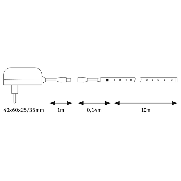 LED-Stripes SimpLED 10m I - Silikon - 1-flammig