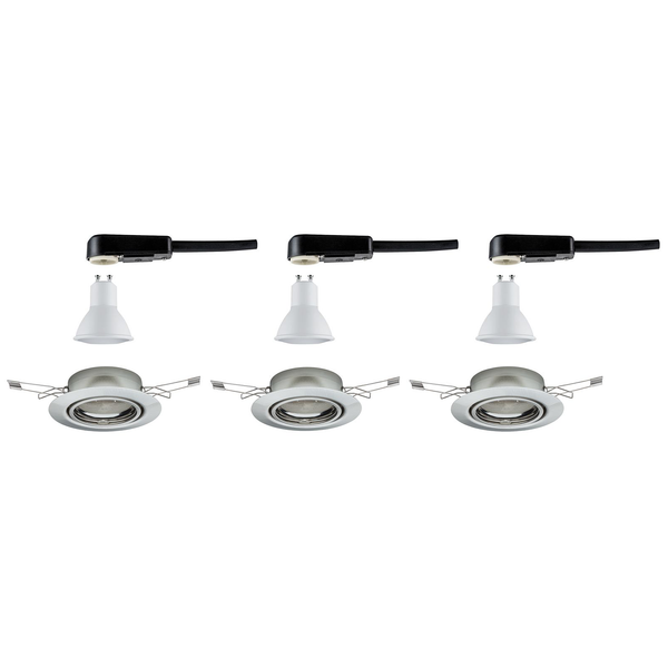 LED-Einbauleuchte Base V - Acrylglas / Aluminium - 3-flammig