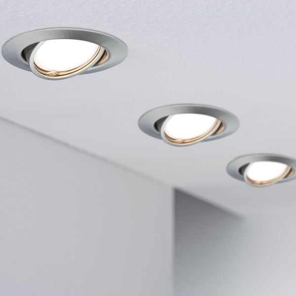 LED-Einbauleuchte Base V - Acrylglas / Aluminium - 3-flammig