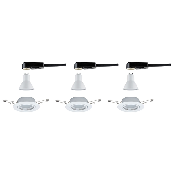 LED-Einbauleuchte Base VIII - Acrylglas / Aluminium - 3-flammig